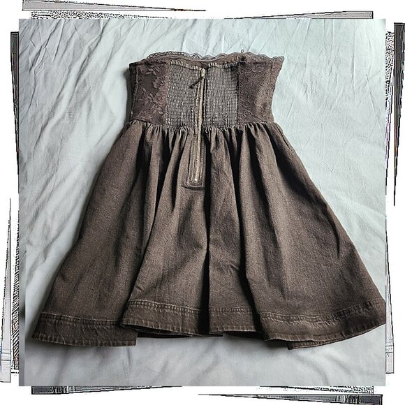 Anthropologie Black Strapless Tulle Dress - Picture 9 of 10